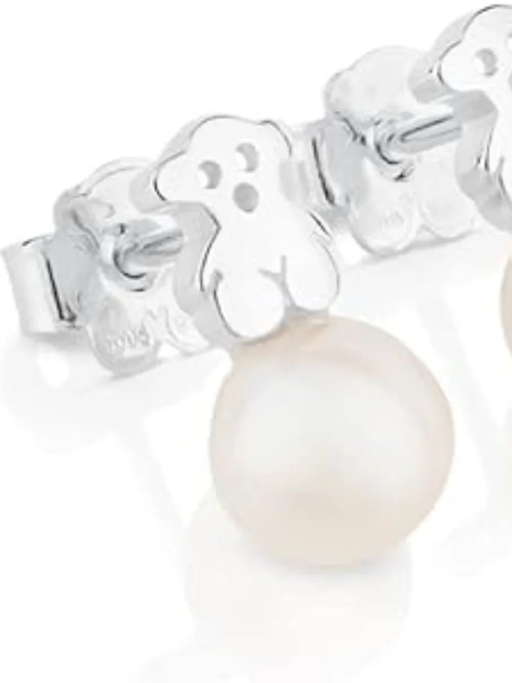Tous Shapes Pea in a pod Pearl Row Line Earrings